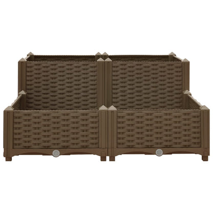 vidaXL Lit surélevé 80x80x38 cm Polypropylène