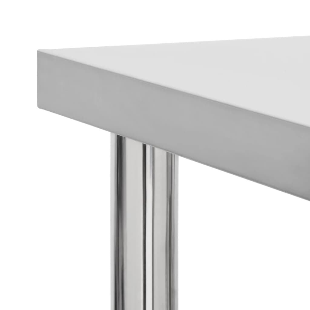 vidaXL Table de travail de cuisine avec roues 60x30x85 cm Inox