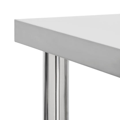 vidaXL Table de travail de cuisine avec roues 60x30x85 cm Inox