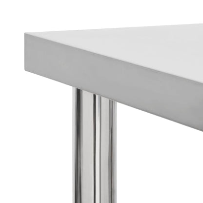 vidaXL Table de travail de cuisine avec roues 80x45x85 cm Inox