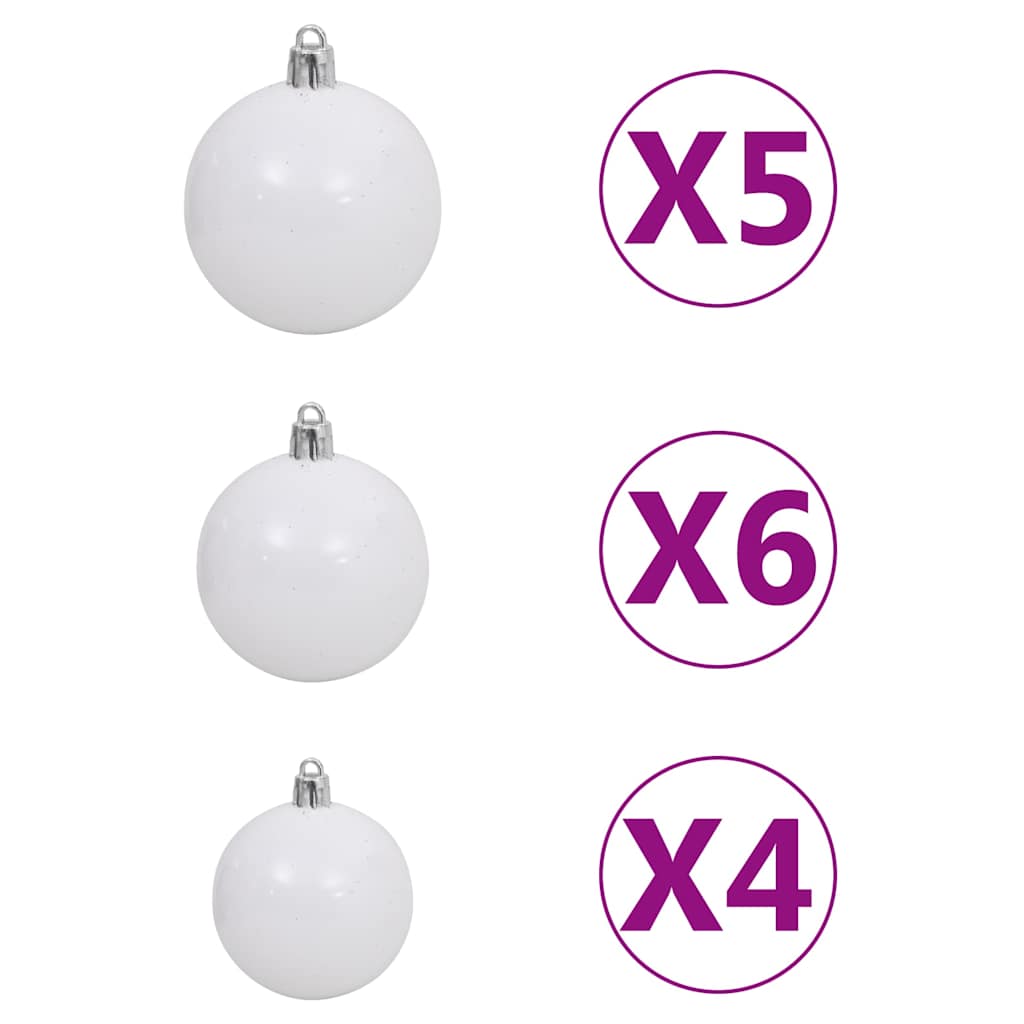 vidaXL Arbre de Noël artificiel pré-éclairé/boules 150 cm 380 branches