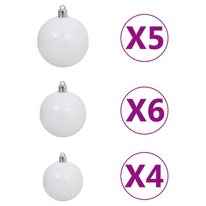 vidaXL Arbre de Noël artificiel pré-éclairé/boules 150 cm 380 branches