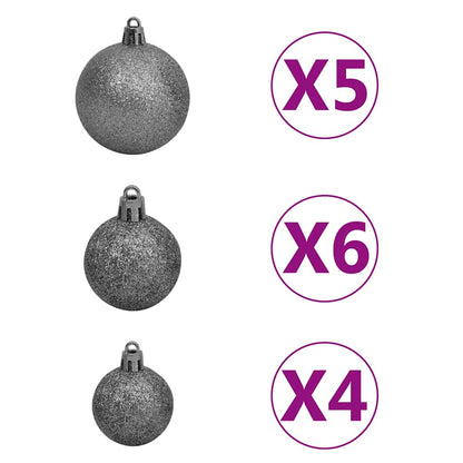 vidaXL Arbre de Noël artificiel pré-éclairé/boules 150 cm 380 branches
