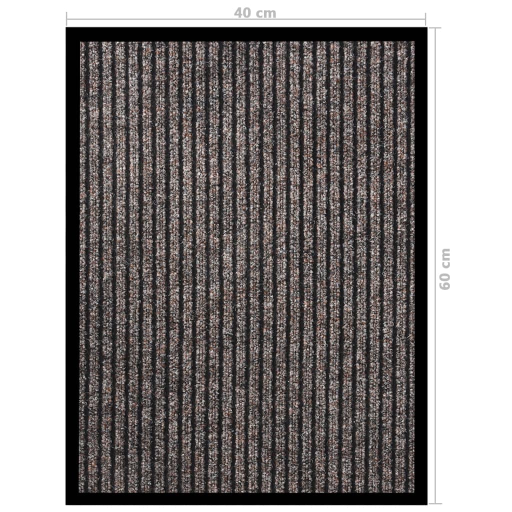 vidaXL Paillasson rayé Beige 40x60 cm