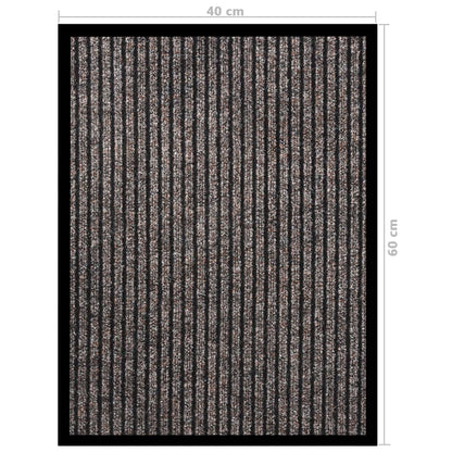 vidaXL Paillasson rayé Beige 40x60 cm