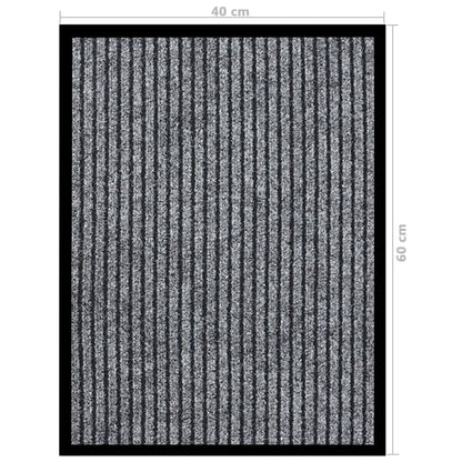 vidaXL Paillasson rayé Gris 40x60 cm