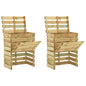 vidaXL Composteur de jardin à lattes 2 pcs 80x50x100 cm Pin imprégné
