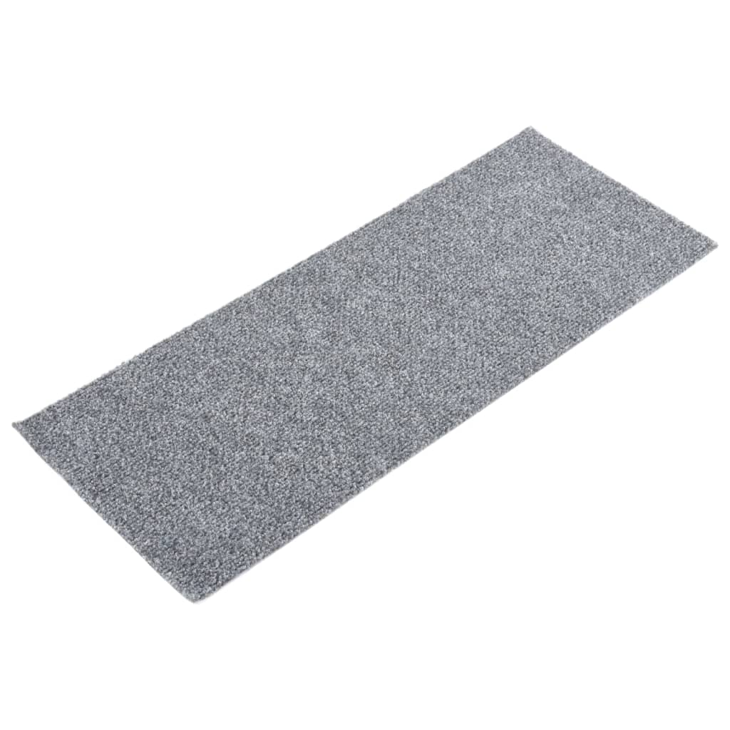 vidaXL Tapis d'escalier autocollants Rectangulaire 15 pcs 60x25 cm