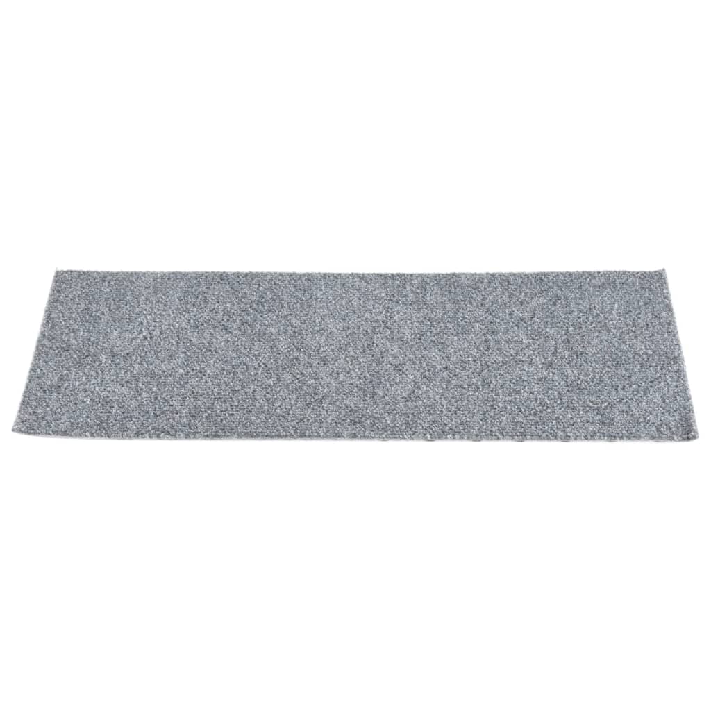 vidaXL Tapis d'escalier autocollants Rectangulaire 15 pcs 60x25 cm