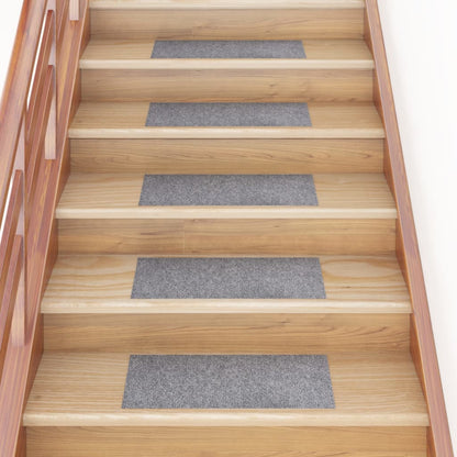 vidaXL Tapis d'escalier autocollants Rectangulaire 15 pcs 60x25 cm