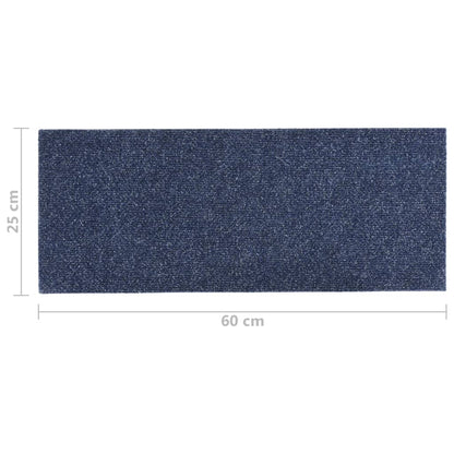 vidaXL Tapis d'escalier autocollants Rectangulaire 15 pcs 60x25 cm