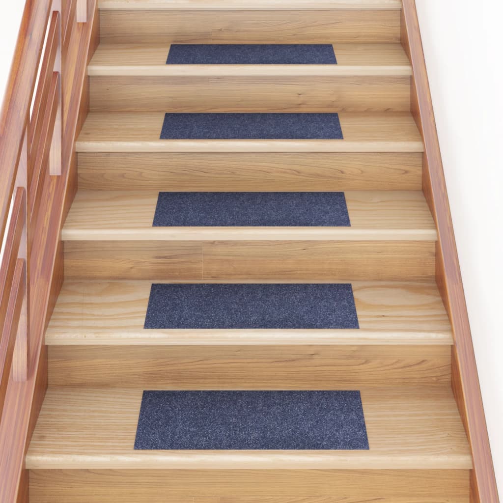 vidaXL Tapis d'escalier autocollants Rectangulaire 15 pcs 60x25 cm