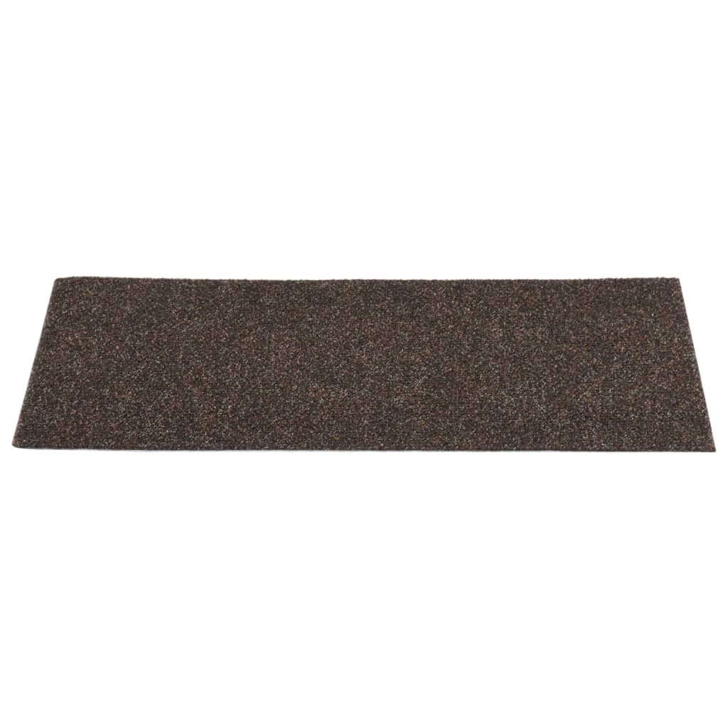 vidaXL Tapis d'escalier autocollants Rectangulaire 15 pcs 60x25 cm