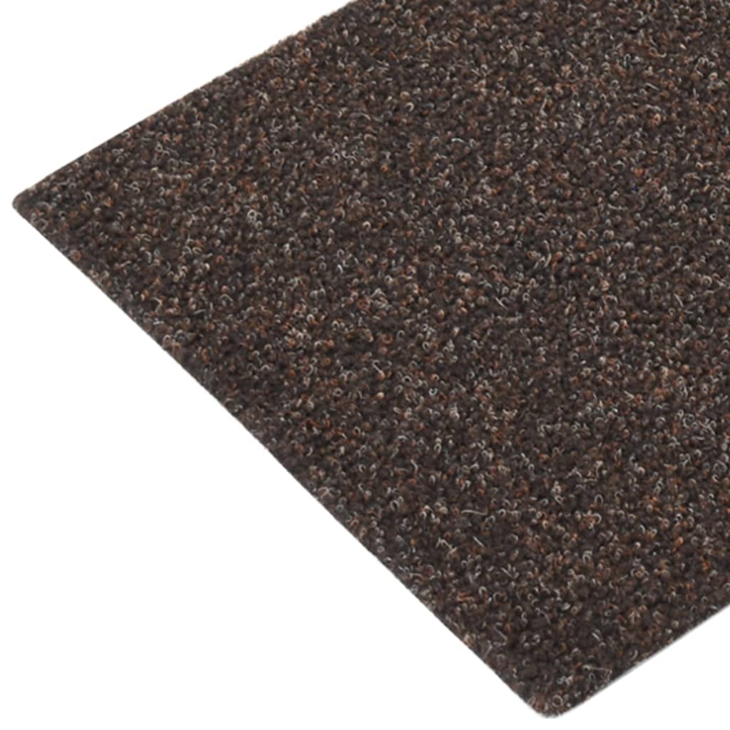 vidaXL Tapis d'escalier autocollants Rectangulaire 15 pcs 60x25 cm