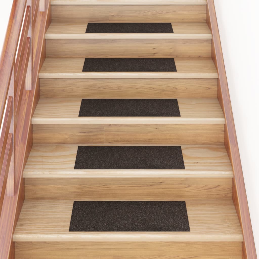 vidaXL Tapis d'escalier autocollants Rectangulaire 15 pcs 60x25 cm