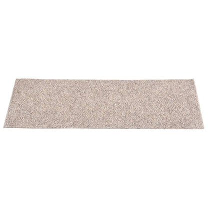 vidaXL Tapis d'escalier autocollants Rectangulaire 15 pcs 60x25cm Crème