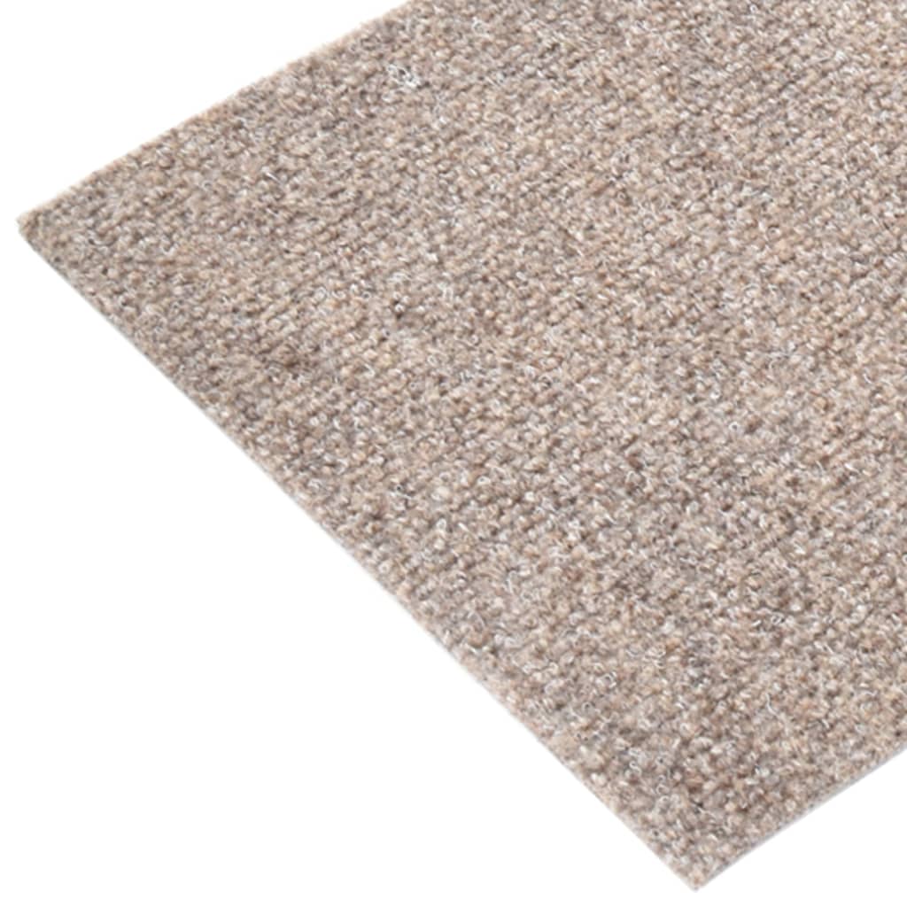 vidaXL Tapis d'escalier autocollants Rectangulaire 15 pcs 60x25cm Crème