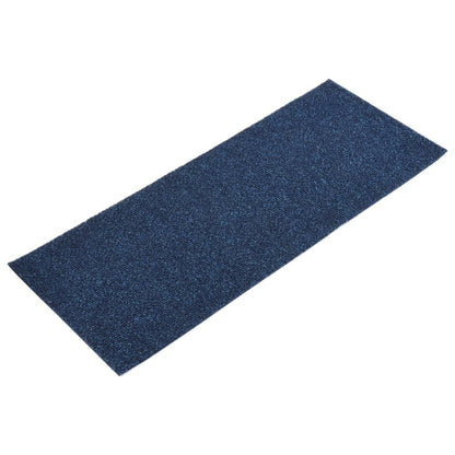 vidaXL Tapis d'escalier autocollants Rectangulaire 15 pcs 60x25cm Bleu