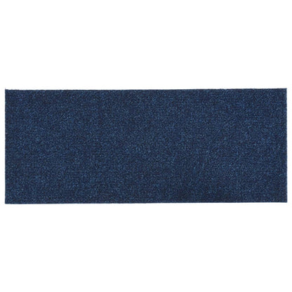 vidaXL Tapis d'escalier autocollants Rectangulaire 15 pcs 60x25cm Bleu
