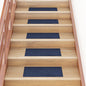 vidaXL Tapis d'escalier autocollants Rectangulaire 15 pcs 60x25cm Bleu