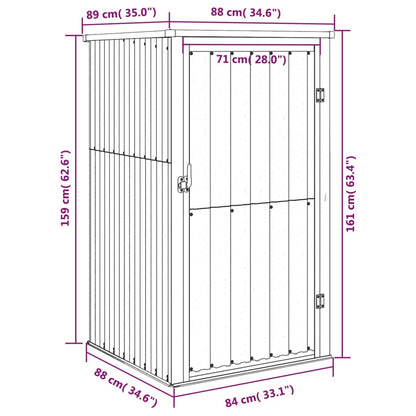 vidaXL Abri à outils de jardin vert 88x89x161 cm acier galvanisé