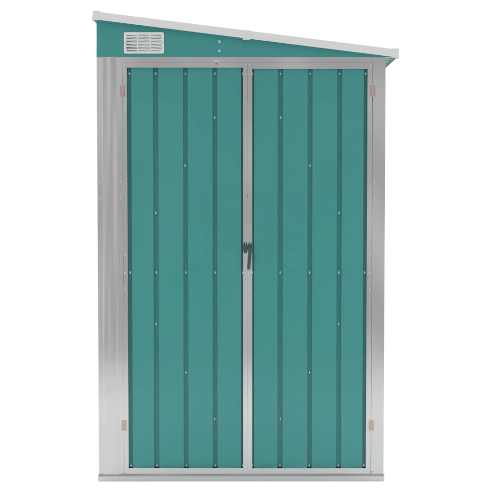 vidaXL Remise de jardin murale Vert 118x100x178 cm Acier galvanisé