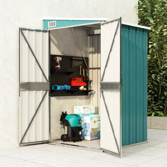 vidaXL Remise de jardin murale Vert 118x100x178 cm Acier galvanisé