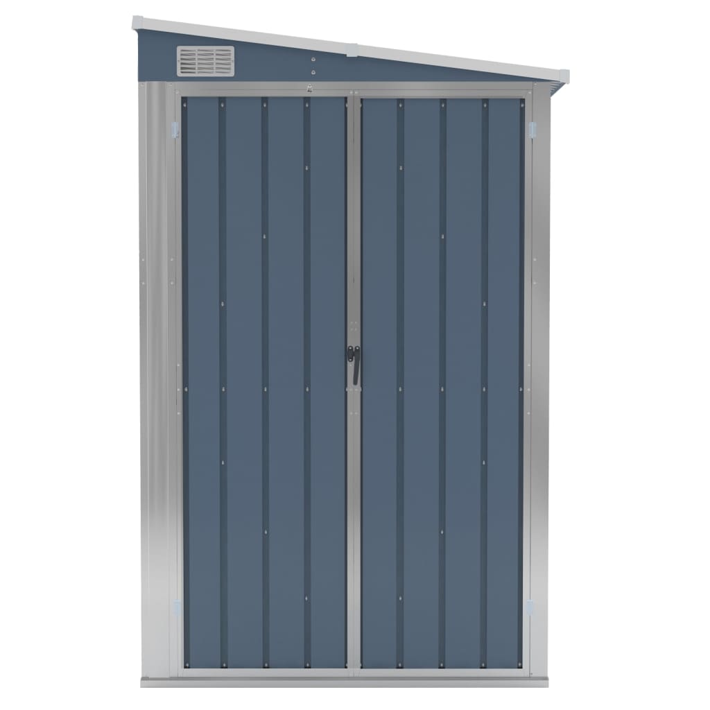 vidaXL Remise de jardin murale Gris 118x100x178 cm Acier galvanisé