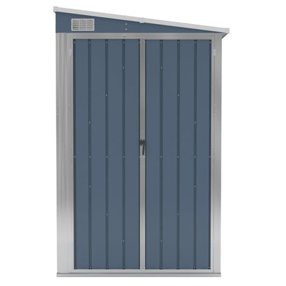 vidaXL Remise de jardin murale Gris 118x100x178 cm Acier galvanisé
