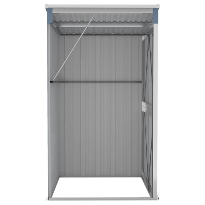 vidaXL Remise de jardin murale Gris 118x100x178 cm Acier galvanisé