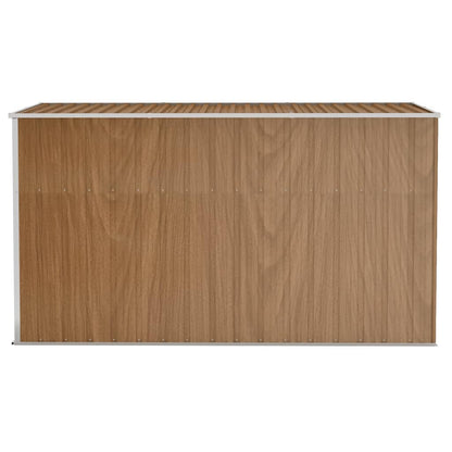 vidaXL Abri de jardin mural Marron 118x288x178 cm Acier galvanisé