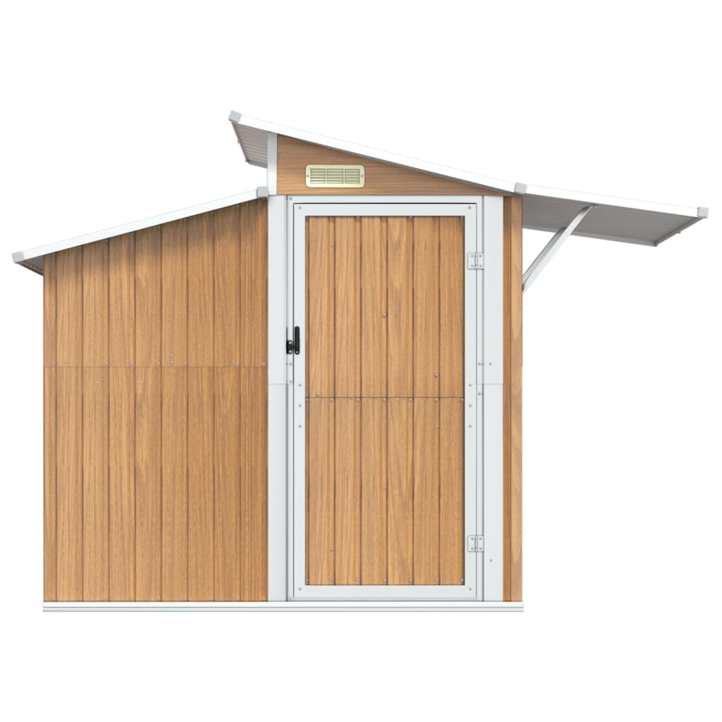 vidaXL Abri de jardin Marron 270x130x208,5 cm Acier galvanisé