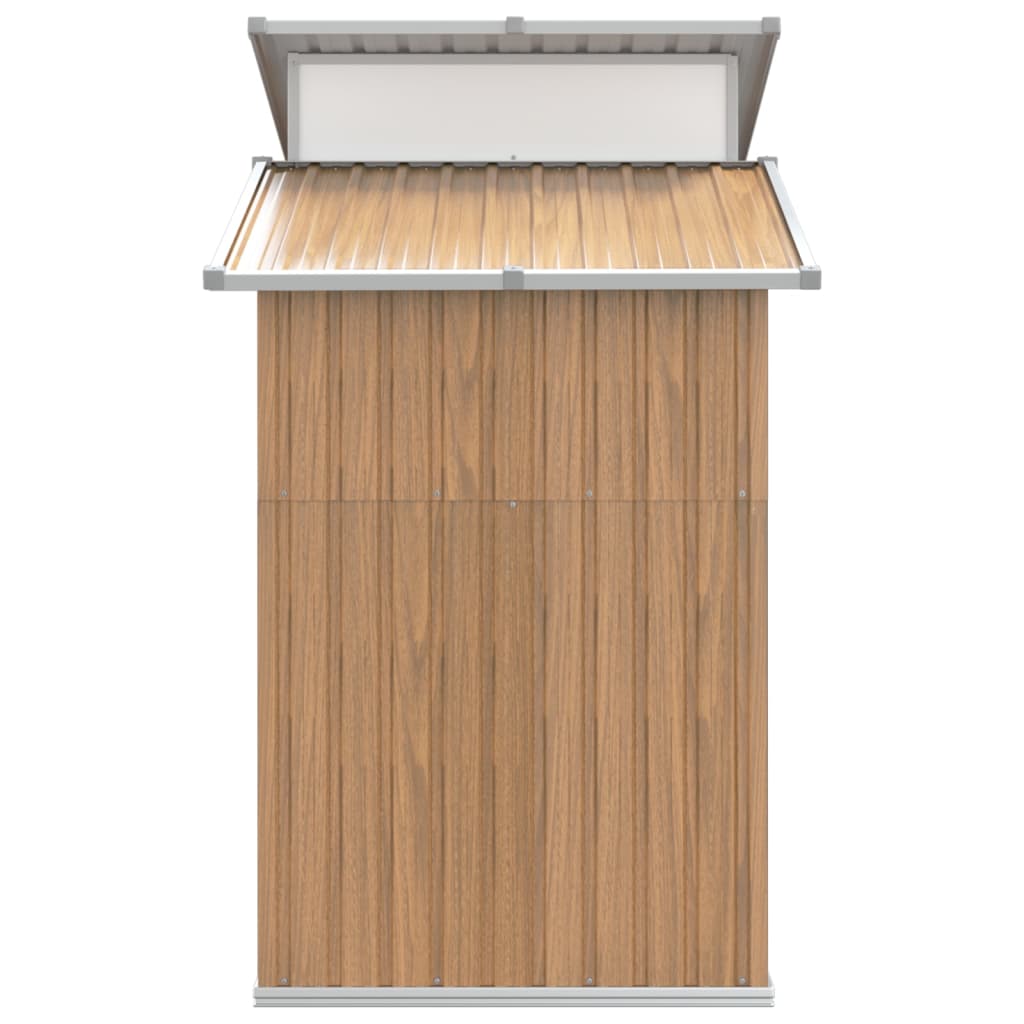 vidaXL Abri de jardin Marron 270x130x208,5 cm Acier galvanisé