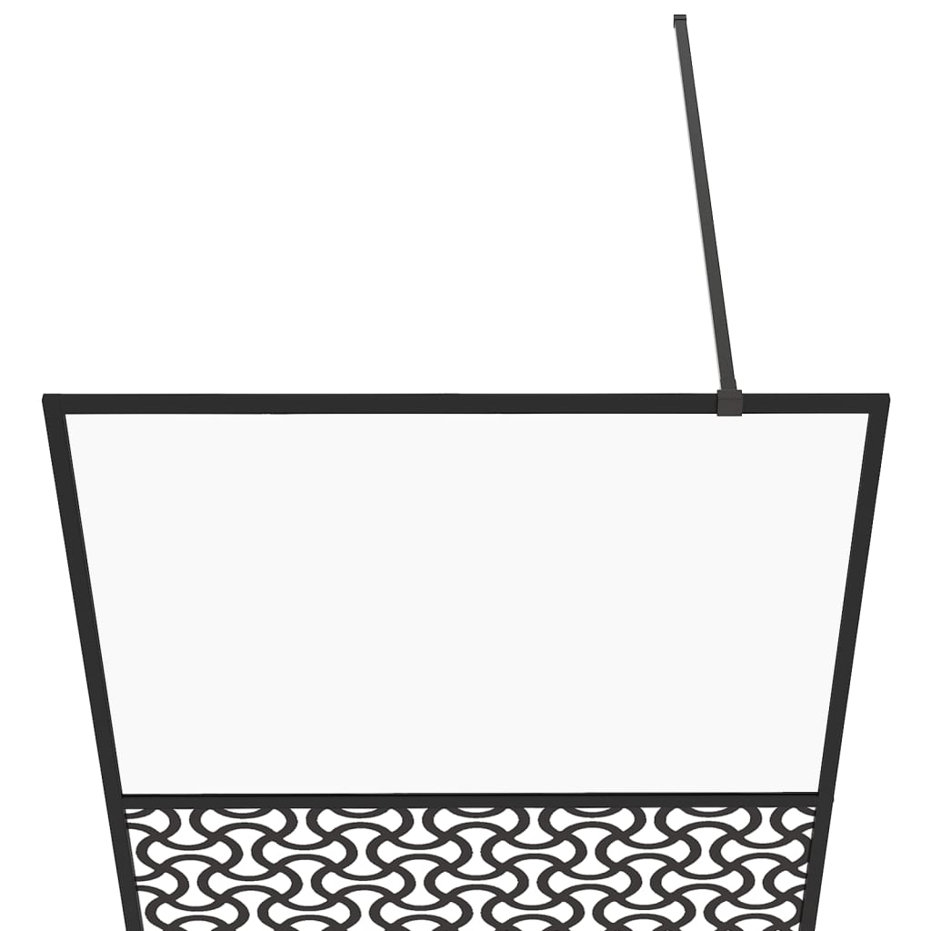 vidaXL Paroi de douche avec verre ESG transparent 115x195 cm Noir