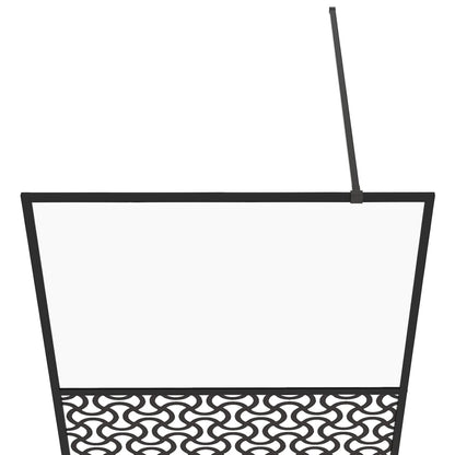 vidaXL Paroi de douche avec verre ESG transparent 115x195 cm Noir