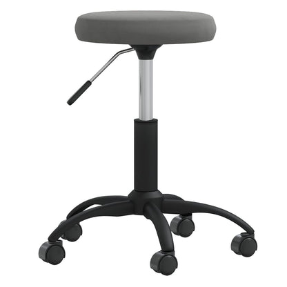 vidaXL Chaise pivotante de bureau Gris foncé Velours