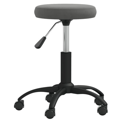 vidaXL Chaise pivotante de bureau Gris foncé Velours