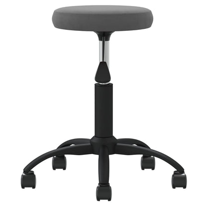 vidaXL Chaise pivotante de bureau Gris foncé Velours