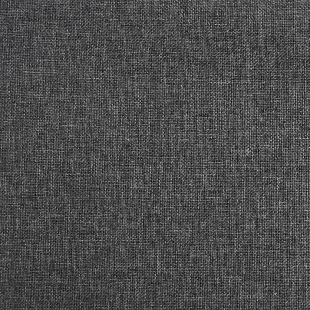 vidaXL Chaise pivotante de bureau Gris foncé Tissu