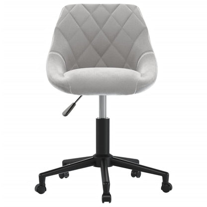 vidaXL Chaise pivotante de bureau Gris clair Velours