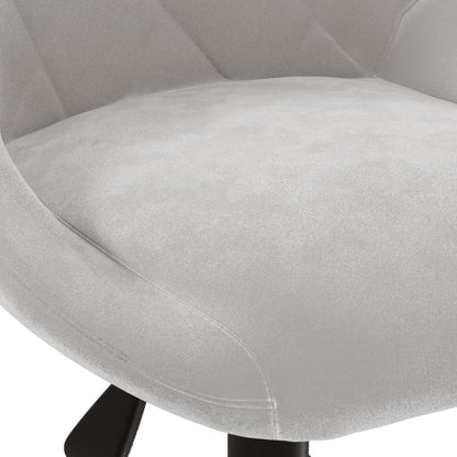 vidaXL Chaise pivotante de bureau Gris clair Velours