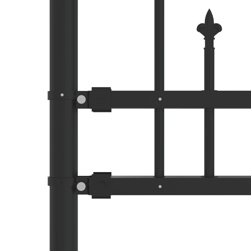 vidaXL Clôture de jardin avec sommet de lance Noir 140 cm