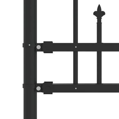vidaXL Clôture de jardin avec sommet de lance Noir 140 cm