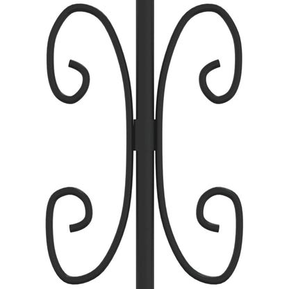 vidaXL Clôture de jardin avec sommet de lance Noir 140 cm