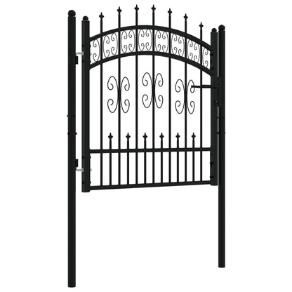 vidaXL Portail et sommet de lance Noir 103x150 cm Acier enduit poudre