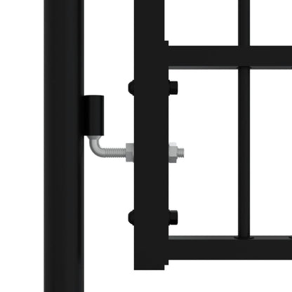 vidaXL Portail et sommet de lance Noir 406x223 cm Acier enduit poudre