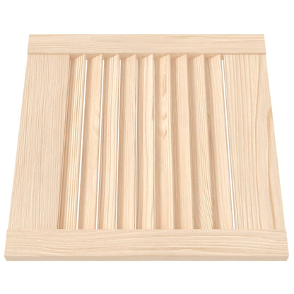 vidaXL Portes d'armoire à persiennes 2 pcs 39,5x39,4 cm pin massif
