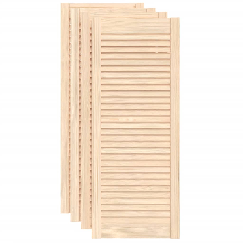 vidaXL Portes d'armoire à persiennes 4 pcs 99,3x39,4 cm pin massif