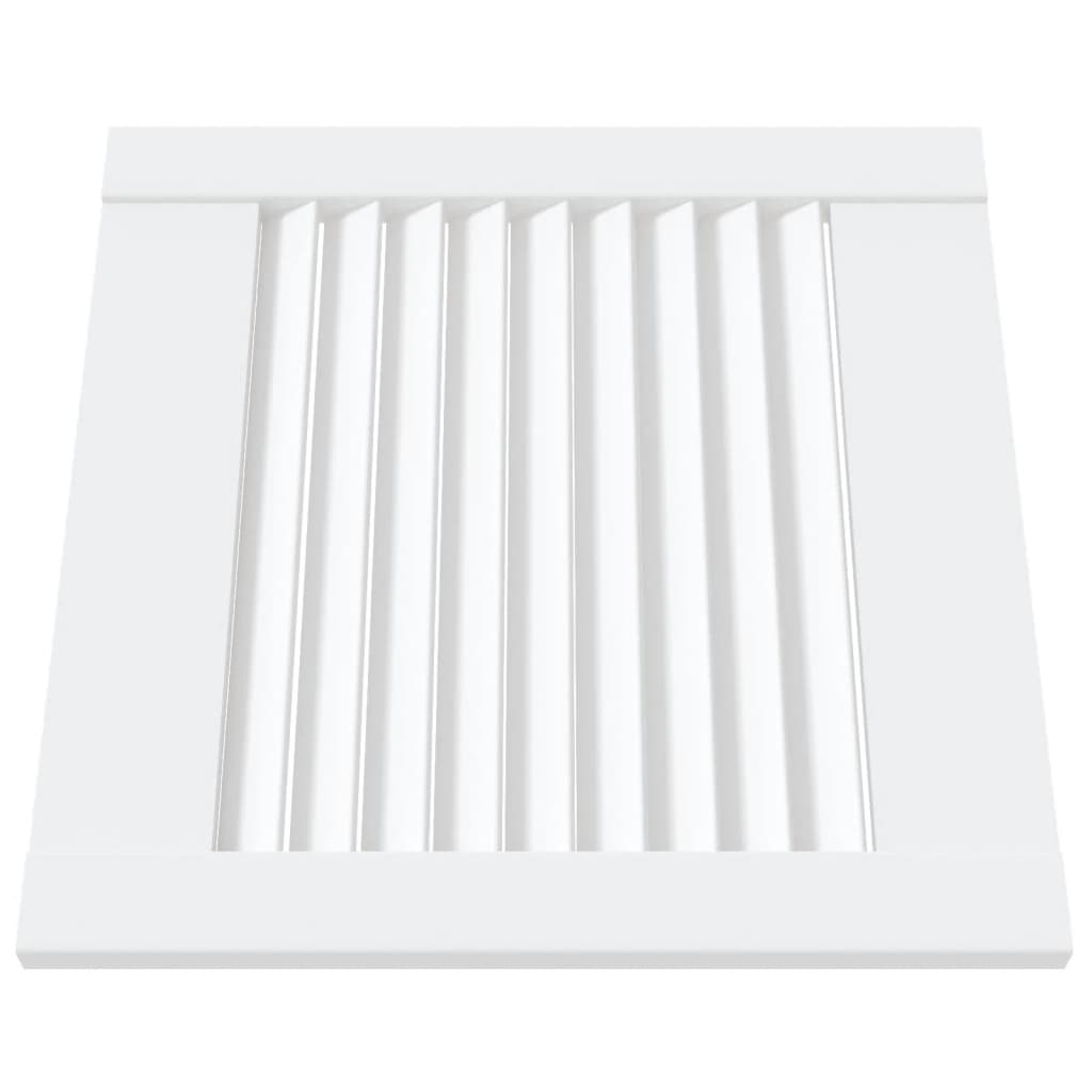 vidaXL Portes d'armoire à persiennes 4pcs blanc 39,5x39,4cm pin massif