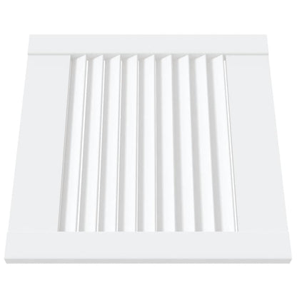 vidaXL Portes d'armoire à persiennes 4pcs blanc 39,5x39,4cm pin massif